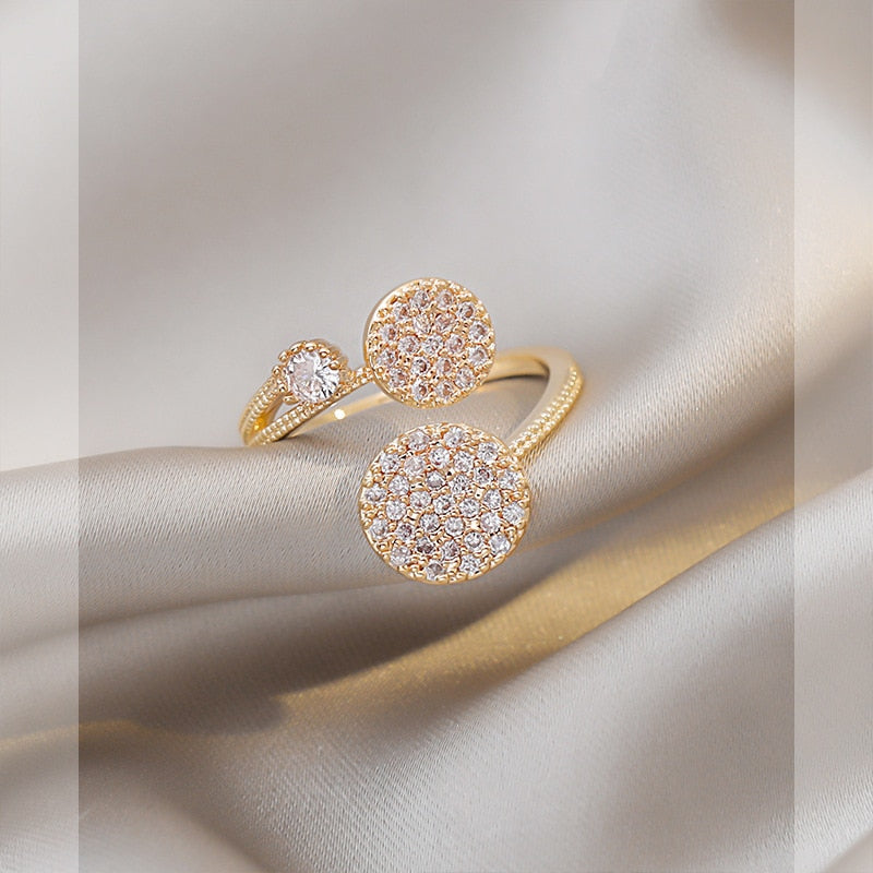 2022 Korean New Exquisite Geometric Round Ring