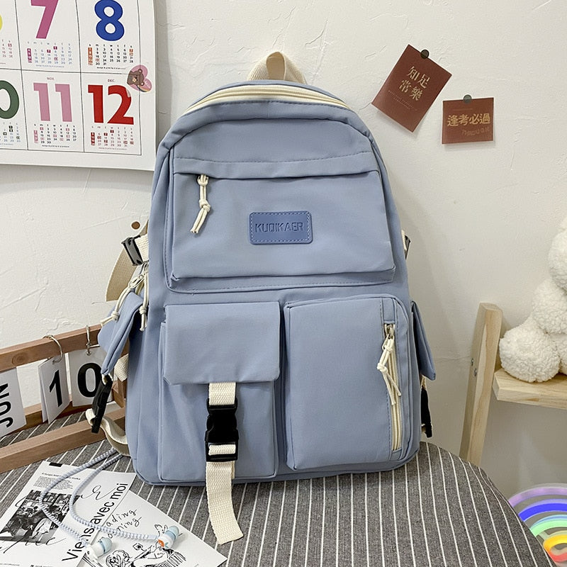 Large Capacity Canvas Black Canvas Backpack