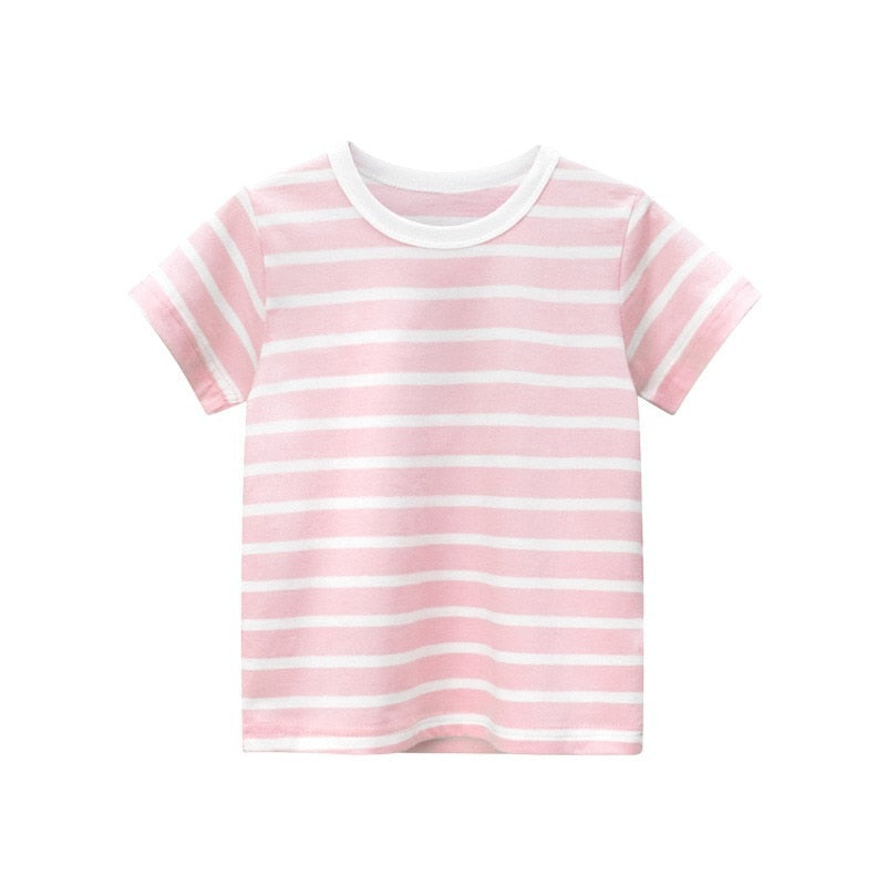 Summer Comfortable Lovely Toddler Girls Short Sleeve Cartoon Cotton T-Shirt
