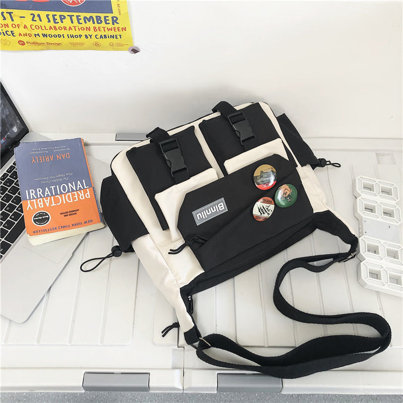 Harajuku Diagonal Nylon Canvas Messenger Bag