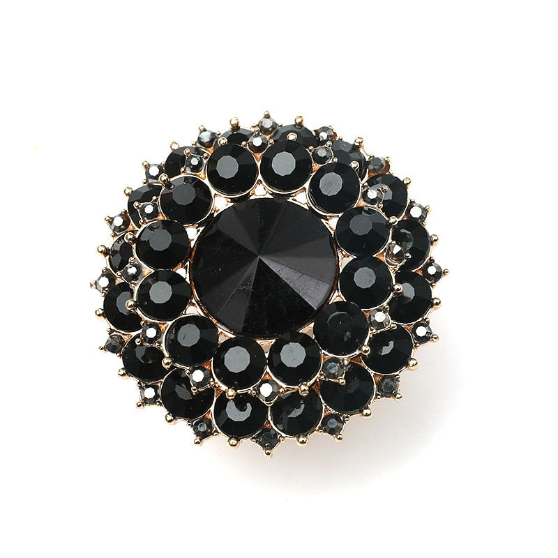 New Unique Boho Crystal Stone Big Round Ring