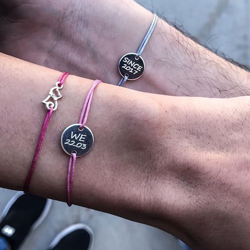 Personalized Stainless Steel rope bracelet