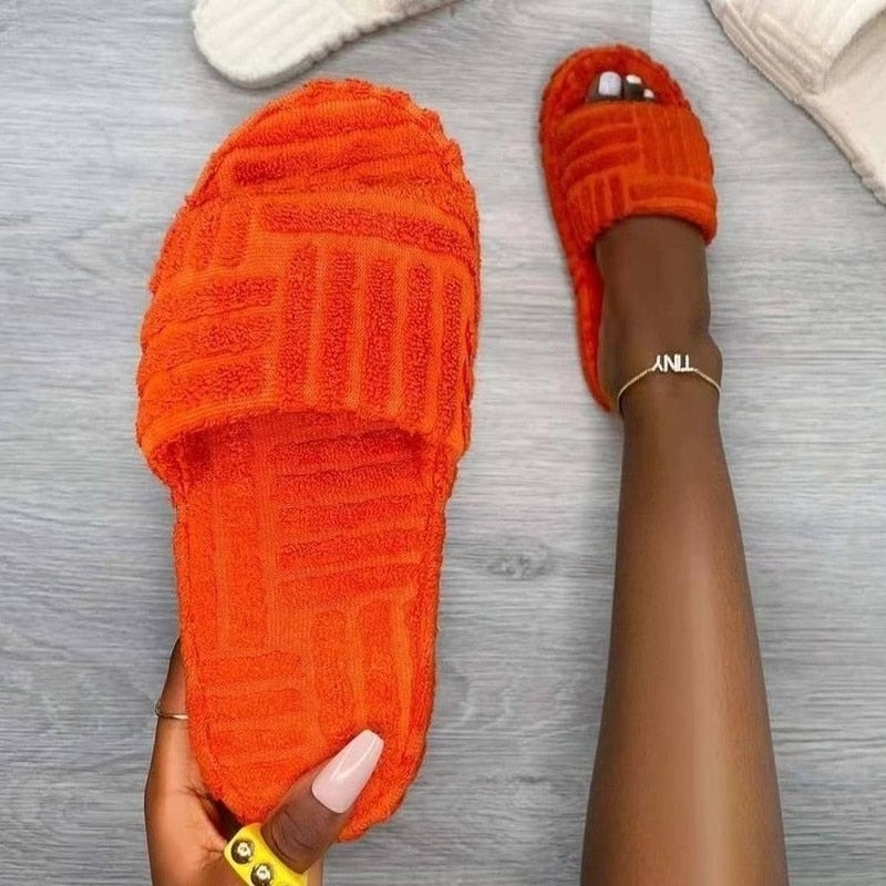 Luxury Brand Peep Toe Thick Sole Flip Flops