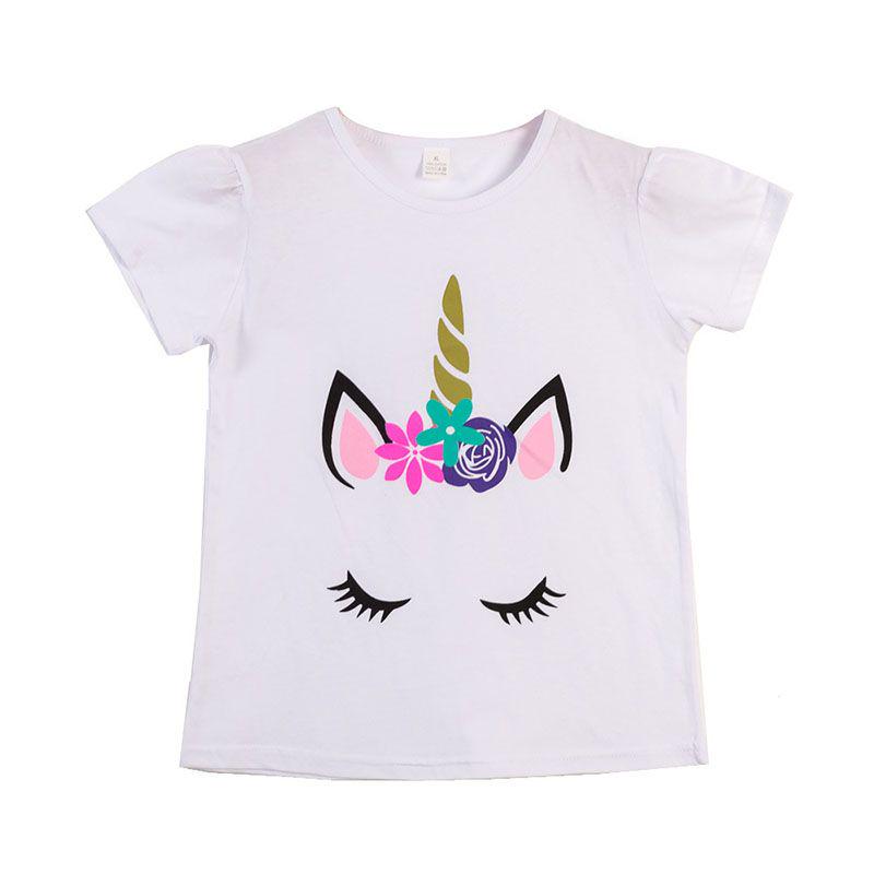 Boys Dinosaur T-shirts Cartoon Printed Girls Tees Children Tops Short-sleeve