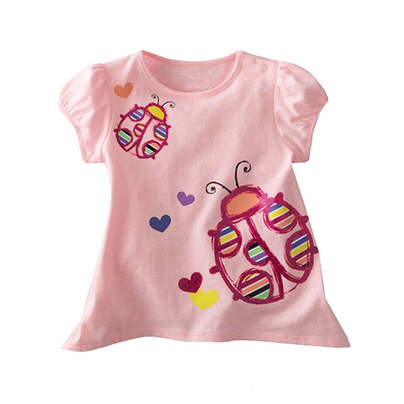 Kids T-shirts Summer Ruffle Sleeve Unicorn Clothes