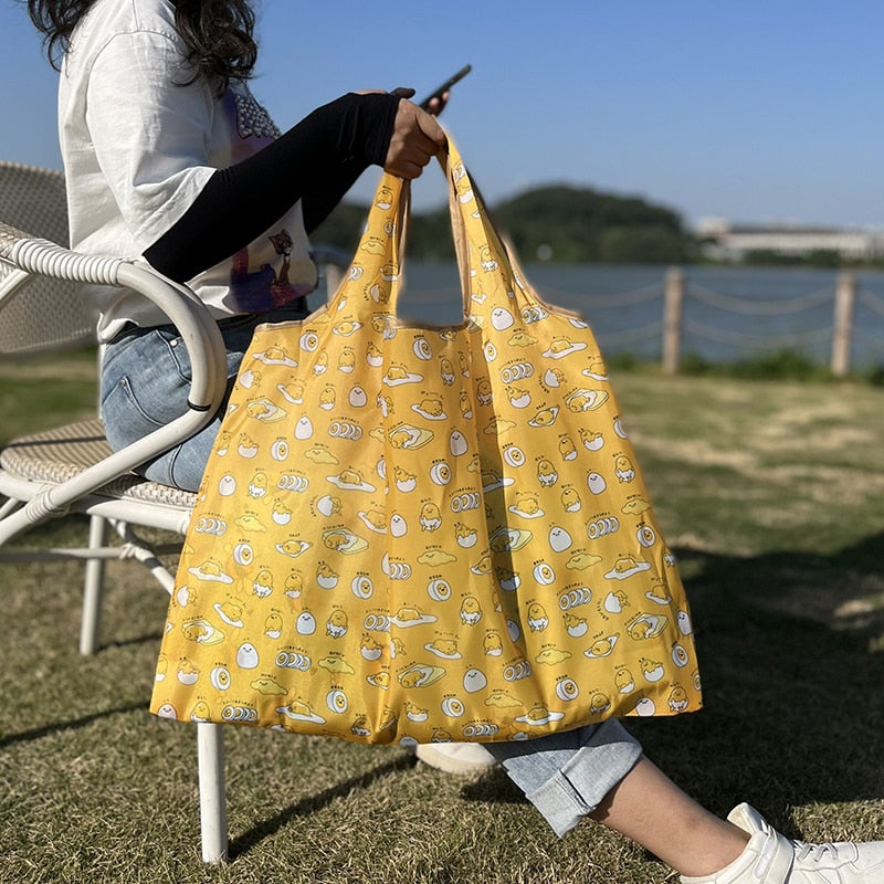 Reusable Large Cartoon Folding Washable Shopping Bag - Jeglowstore