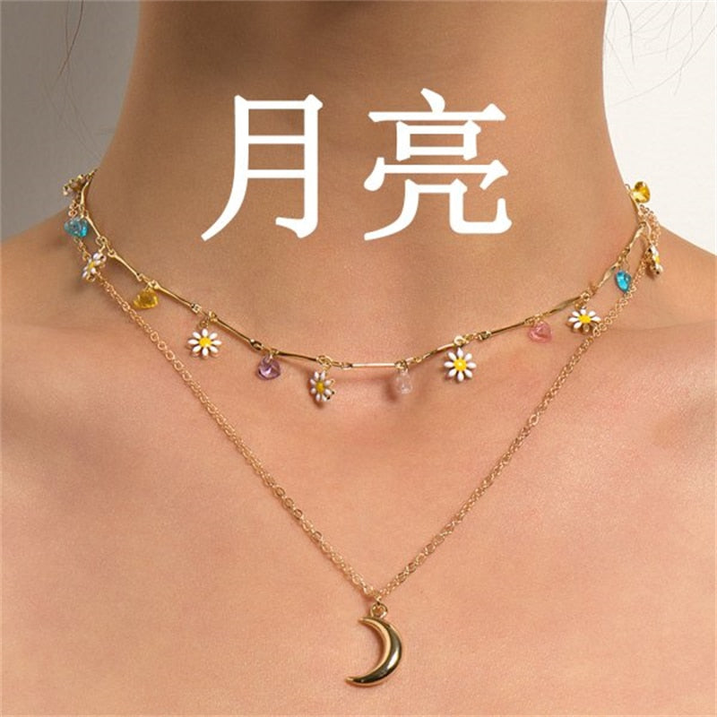 Elegant Flower Daisy Clavicle Necklace
