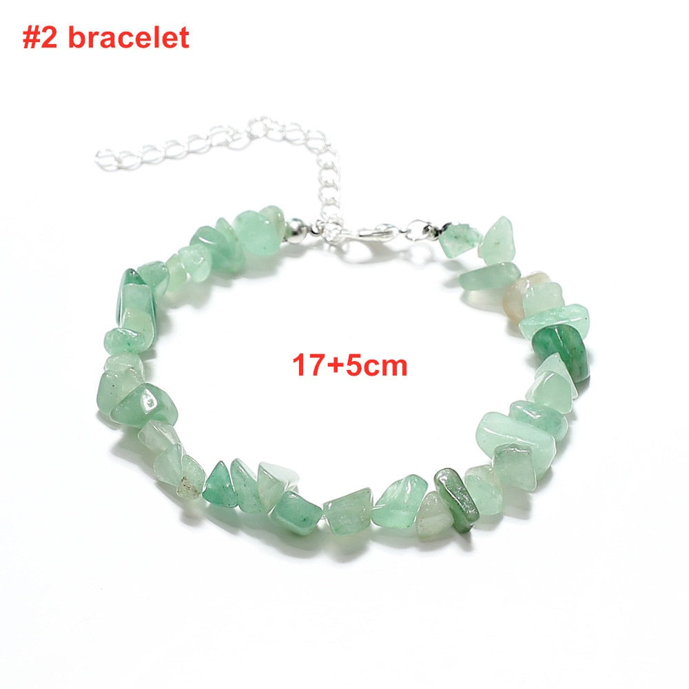 Colorful Natural Stones Choker Bohemia Gravel Beaded Grunge Necklace