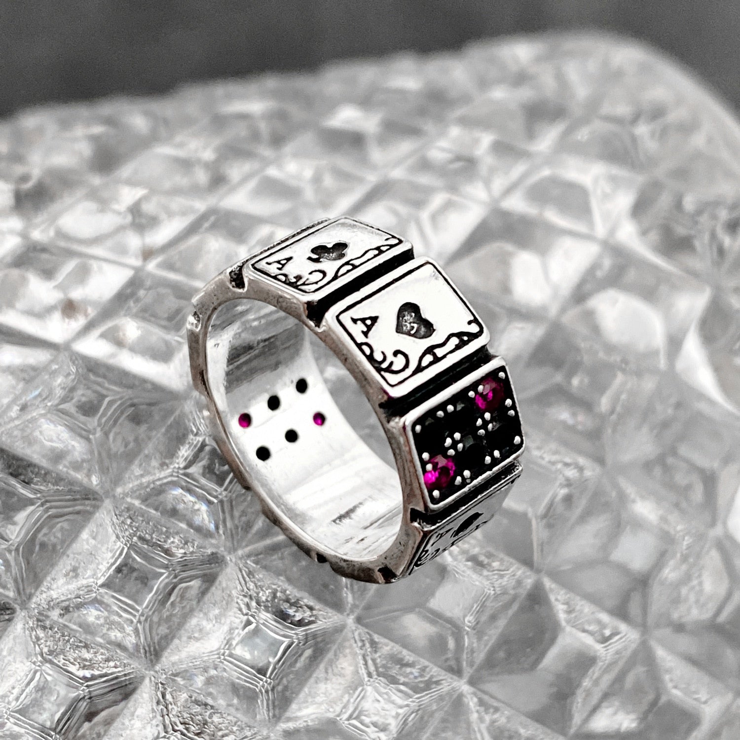 XIYANIKE 2022 New Design Playing Cards Open Cuff Finger Ring