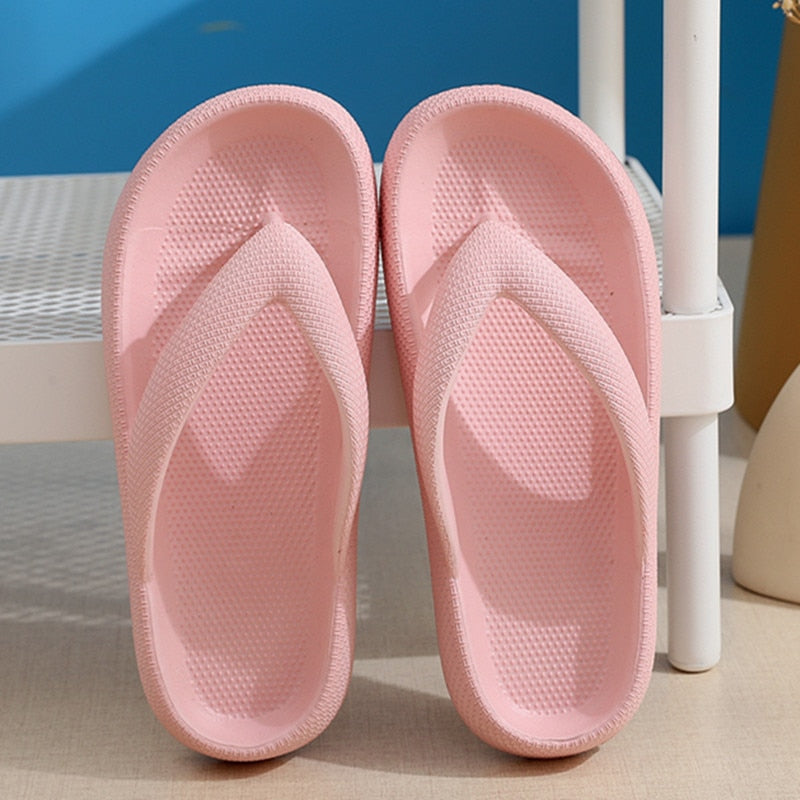 Rimocy Soft Sole EVA Thick Platform Clip Toe Flip Flops