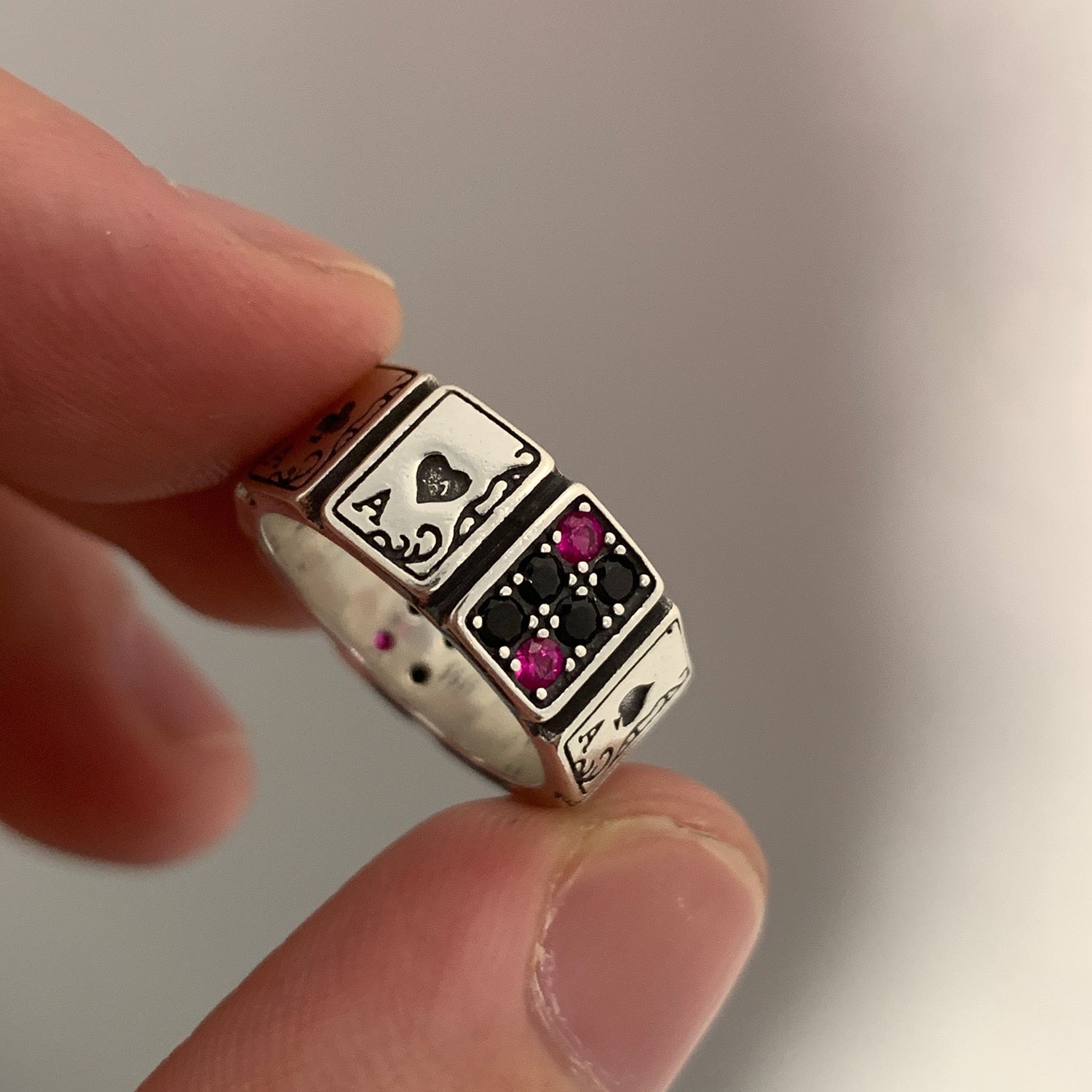 XIYANIKE 2022 New Design Playing Cards Open Cuff Finger Ring
