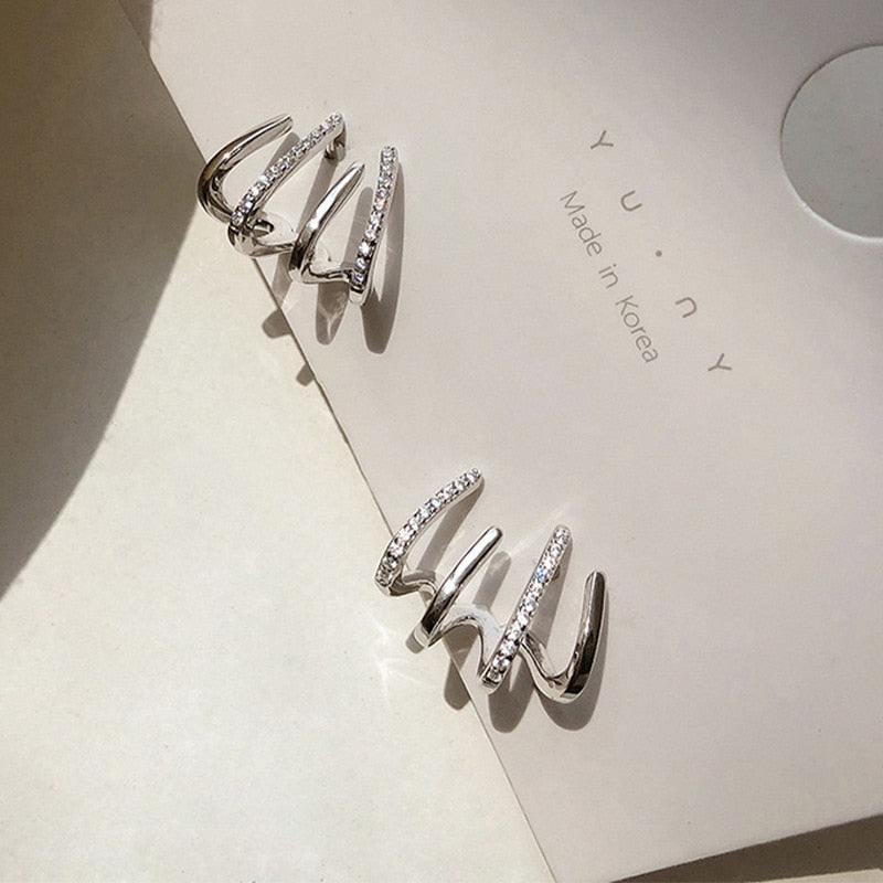 LATS Irregular U-shaped Gold Color Earrings