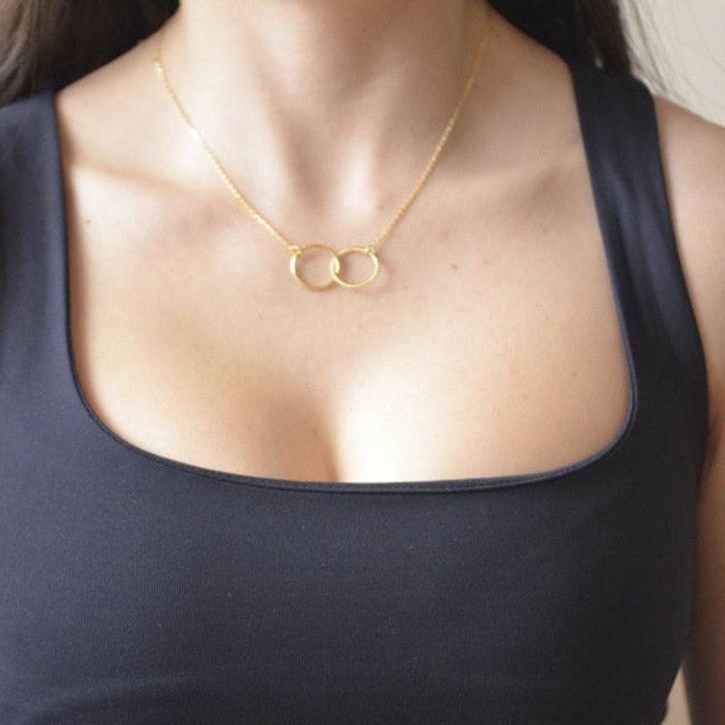 New Shiny Butterfly Double Layer Clavicle Chain Necklace