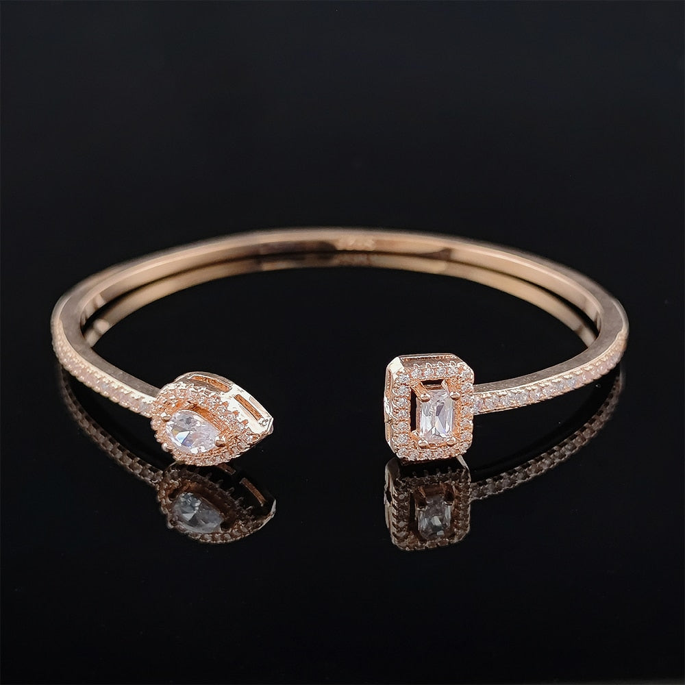 Luxury Punk Snake Butterfly Gold Silver Color Adjustable Open Bracelet - Jeglowstore