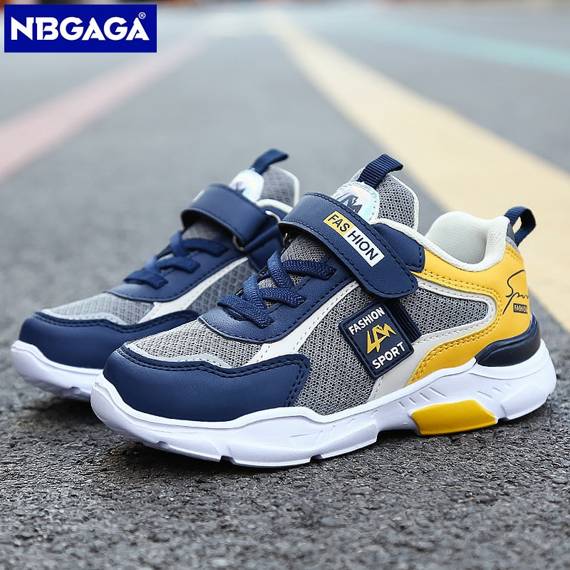Children Casual Shoes for Boys Breathable Sneaker Summer Air Mesh Kids Hook&Loop Students School Shoe Size28-40