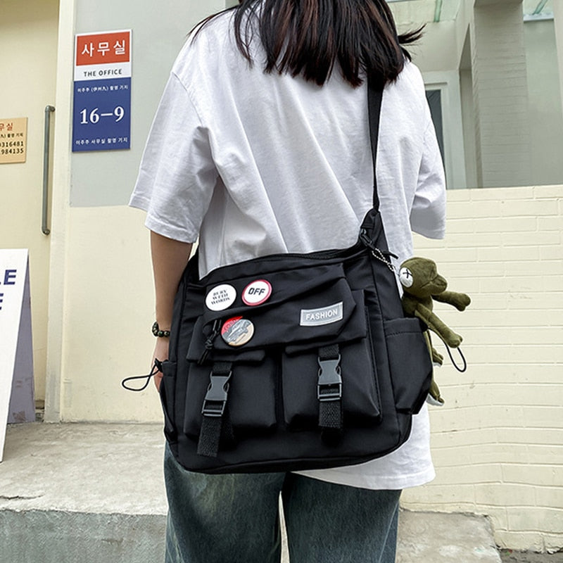 Youth Nylon Canvas Messenger Bag