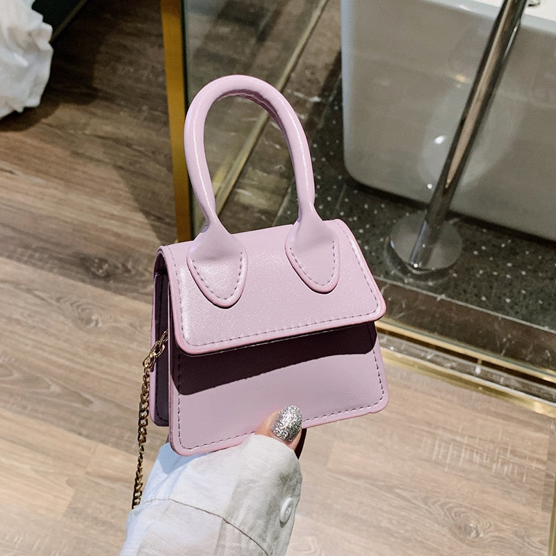 Mini Crocodile Pattern Flip Messenger Crossbody Bag