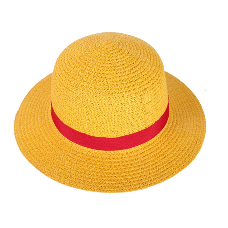 One Piece Cap Straw Hat Neck String Luffy Flat Hats - Jeglowstore