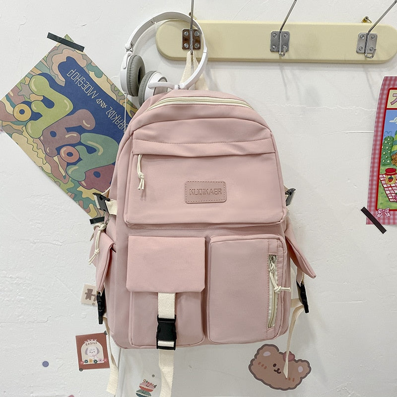 Large Capacity Canvas Black Canvas Backpack