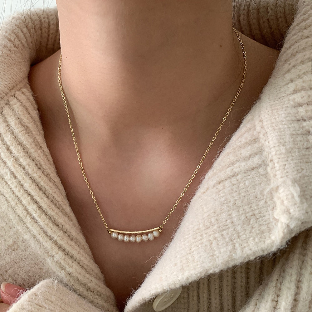 Minar Multiple French Pearl Necklace