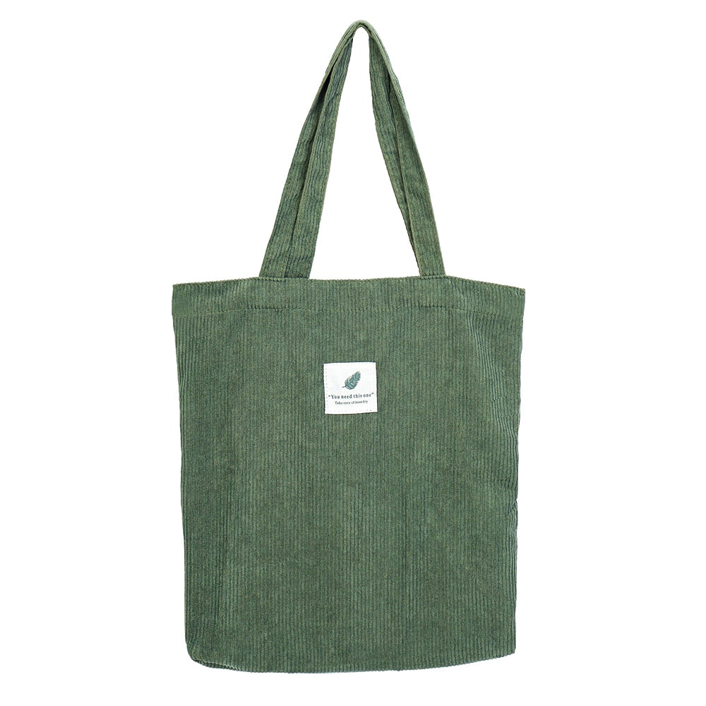 Corduroy Bag for Women Shopper Handbags
