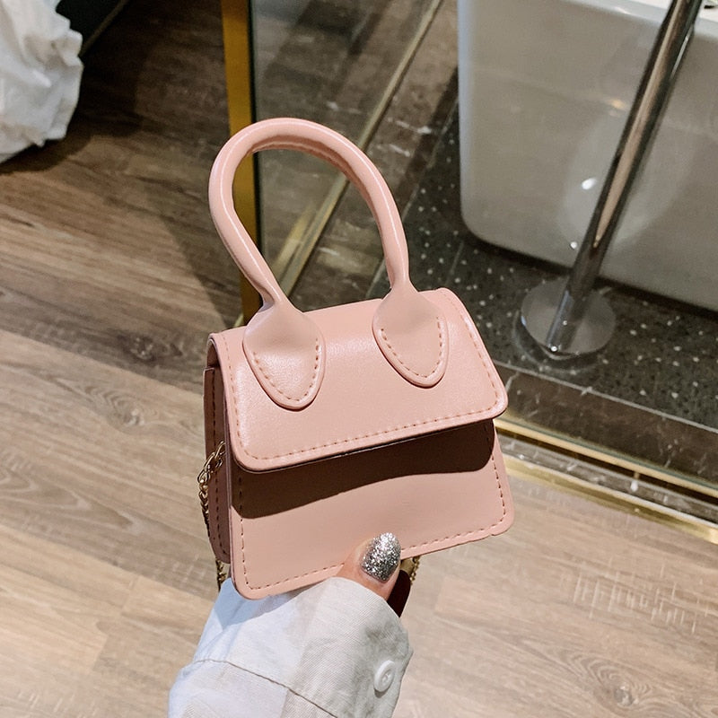 Mini Crocodile Pattern Flip Messenger Crossbody Bag