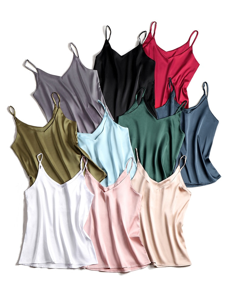AOSSVIAO Spaghetti Strap Top Women Halter V Neck