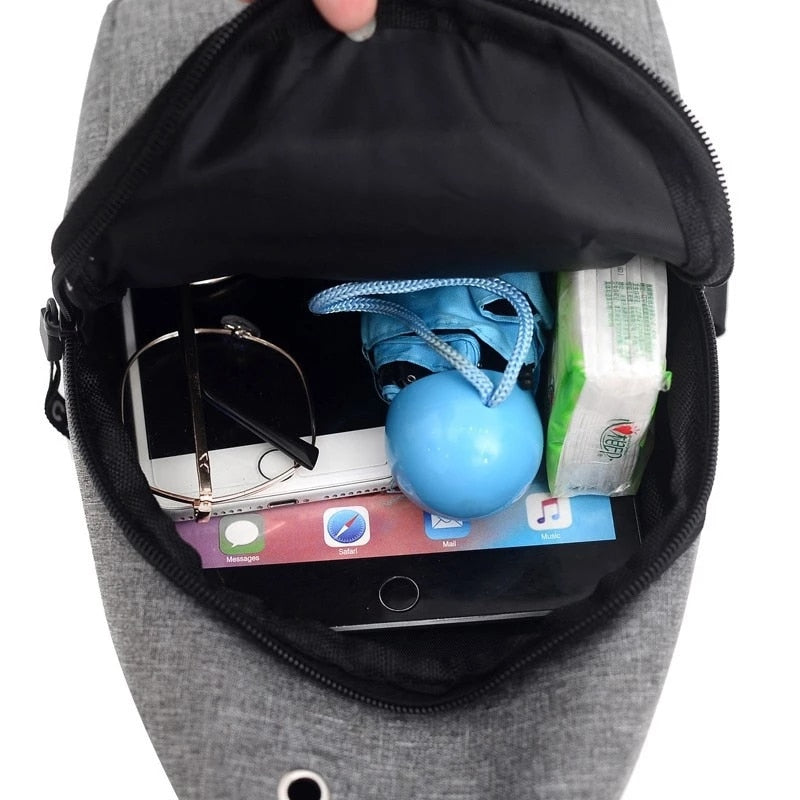 Nylon Waist Packs Sling Bag Crossbody Canvas Bag