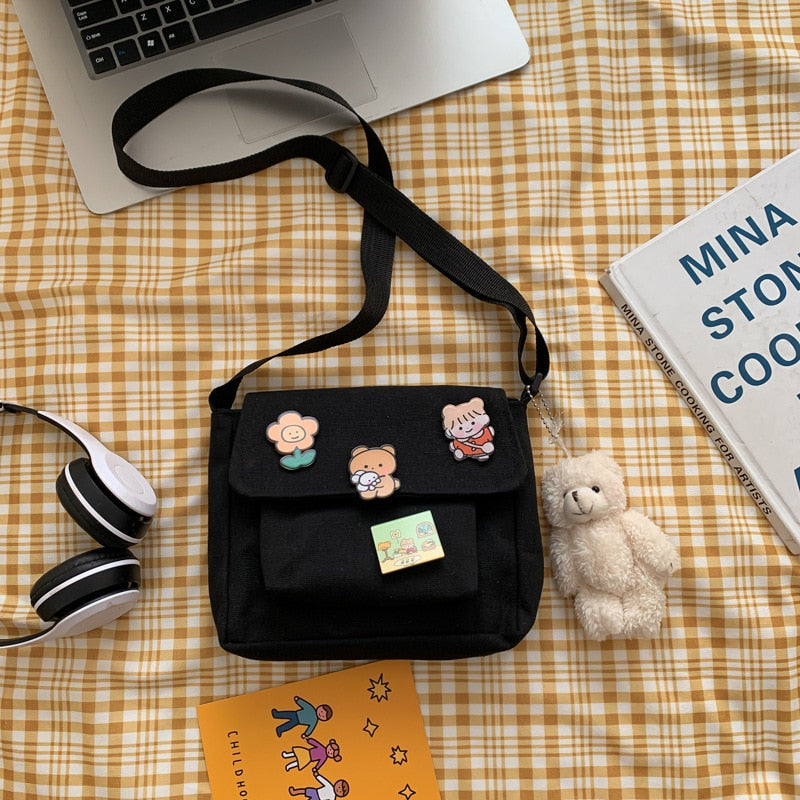 Cute Canvas Small Bag Female