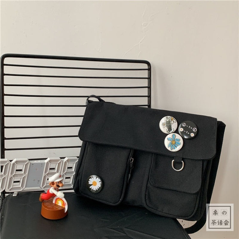 Fashion Women Canvas Shoulder Bag Large Capacity Crossbody