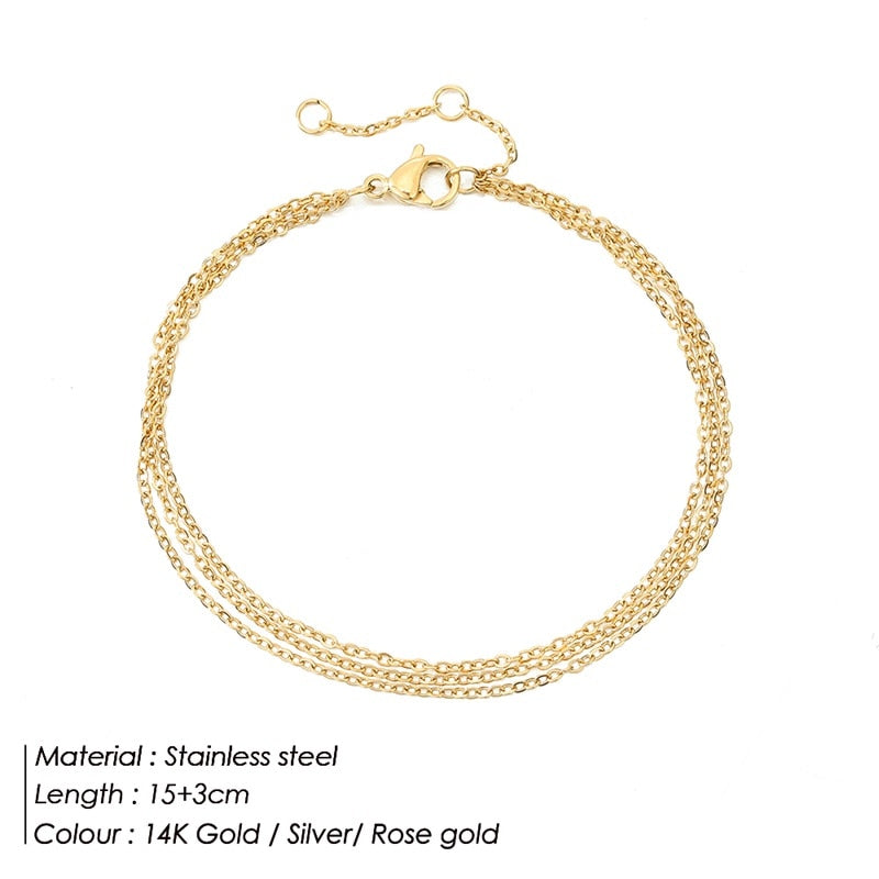 JUJIE 316L Stainless Steel Ball Chain Bracelet