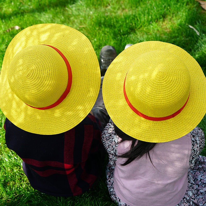 One Piece Cap Straw Hat Neck String Luffy Flat Hats - Jeglowstore