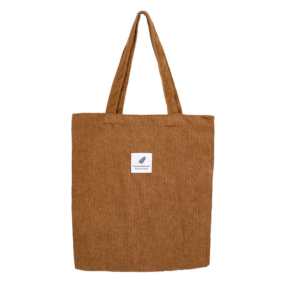 Corduroy Bag for Women Shopper Handbags