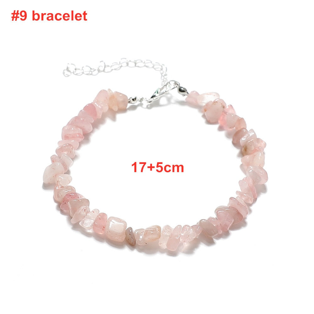 Colorful Natural Stones Choker Bohemia Gravel Beaded Grunge Necklace