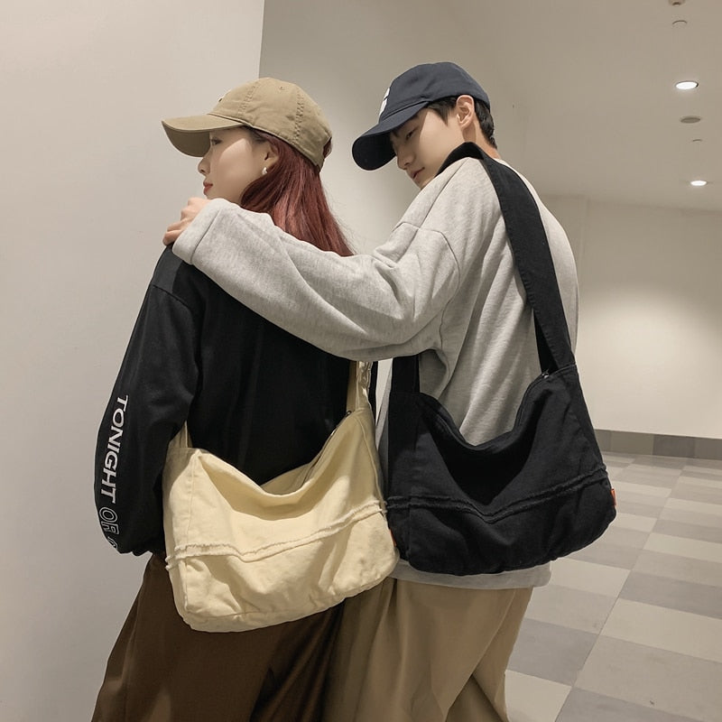 HOCODO Large Capacity Unisex Canvas Shoulder Bag