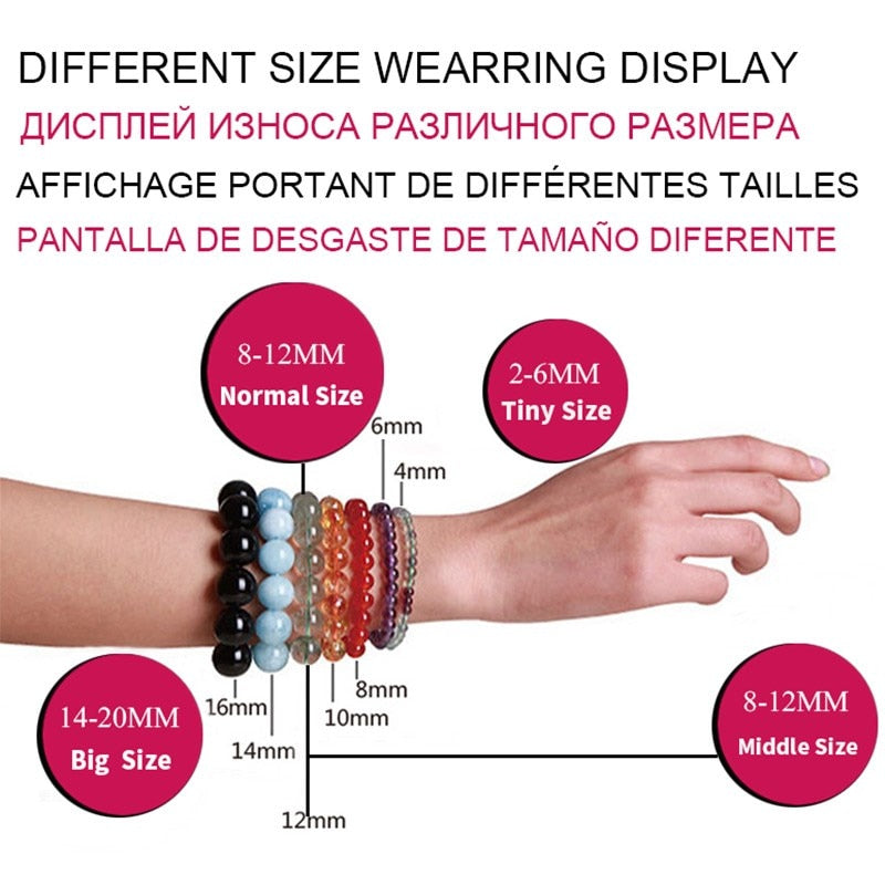 JD Natural Stone Eight Planets Bead Bracelet