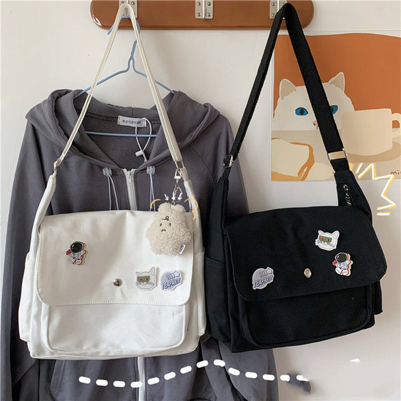 Solid Color Leisure Large Capacity Canvas Bag - Jeglowstore