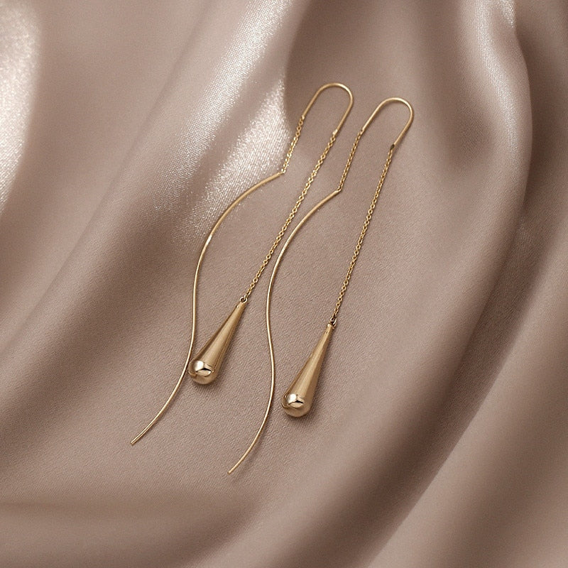 LATS Trend Long Wire Tassel Thread Chain