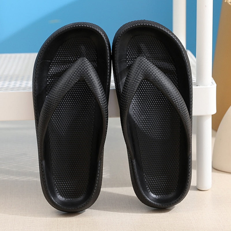 Rimocy Soft Sole EVA Thick Platform Clip Toe Flip Flops