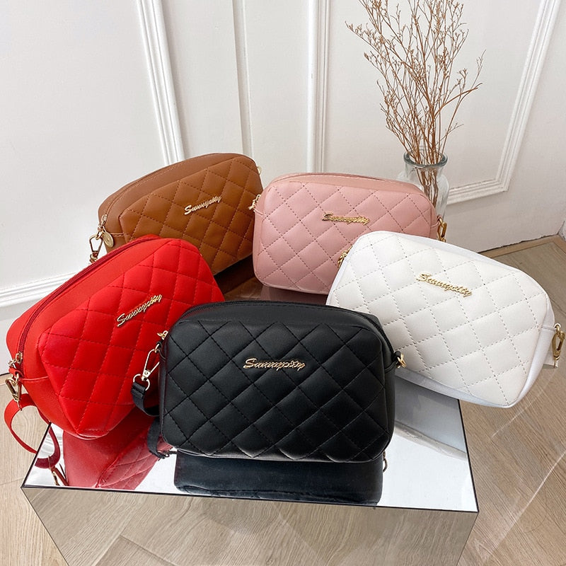 assel Trend Lingge Embroidery Camera Female Shoulder Bag