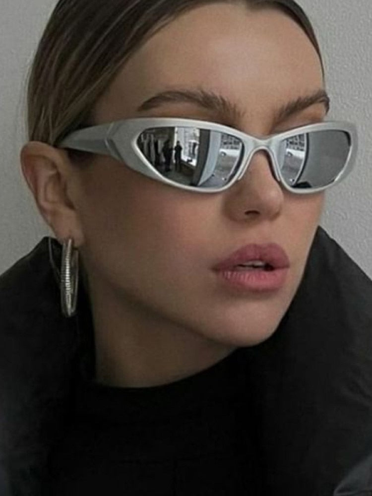 Steampunk Goggle Women Sunglasses Female Men Cyber Punk Sun Glasses
