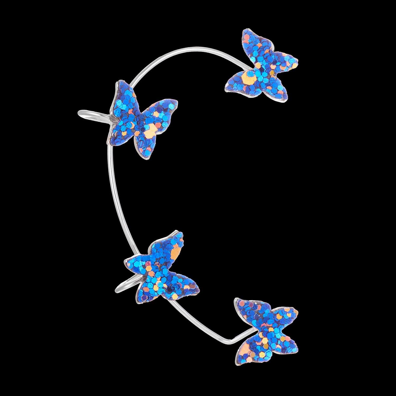 Korean Style Sparkling Zircon Butterfly Ear Clips Without Piercing