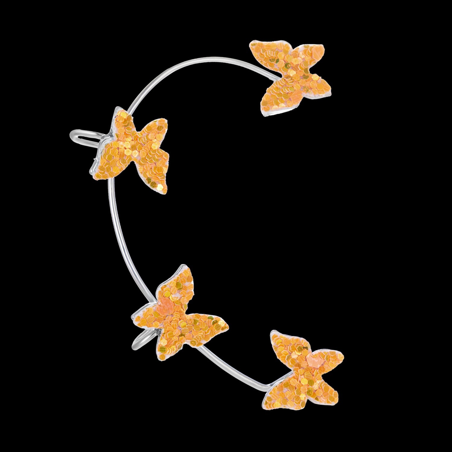 Korean Style Sparkling Zircon Butterfly Ear Clips Without Piercing