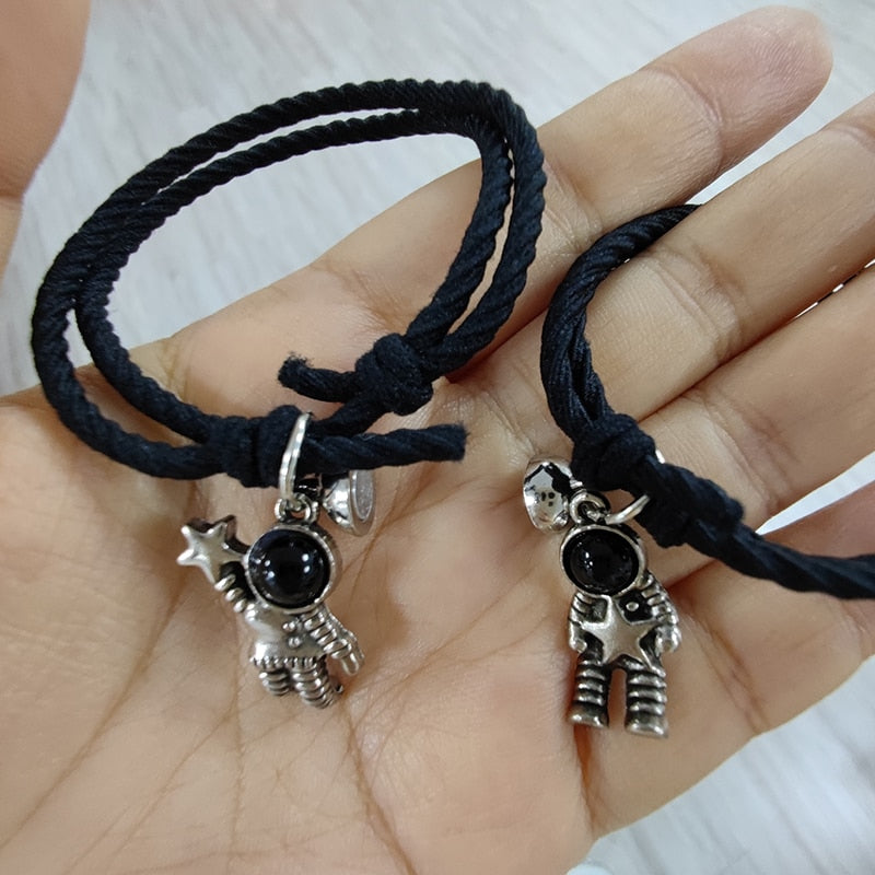 2Pcs Magnetic Heart Couple Necklace