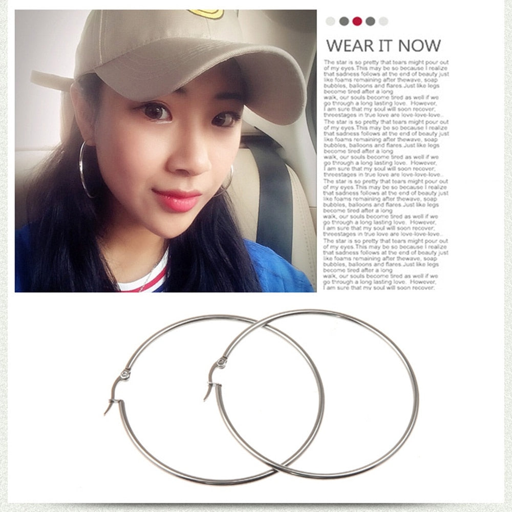 Big Circle Women Hoop Earrings