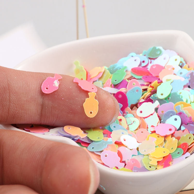 10g/bag Colorful Fish Sequins - Jeglow store