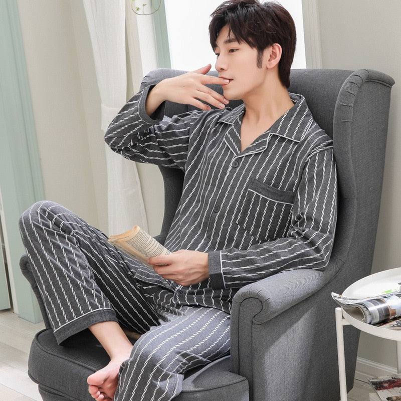 Spring  Autumn Men Sleepwear