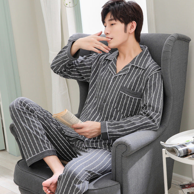 Spring  Autumn Men Sleepwear