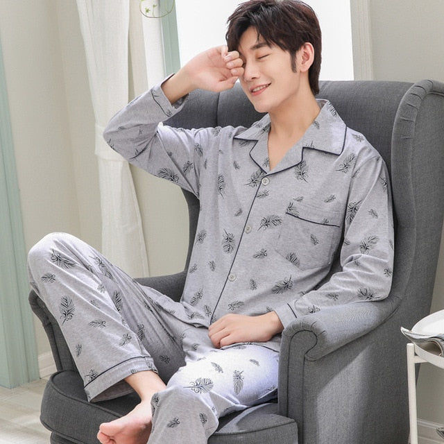 Spring  Autumn Men Sleepwear
