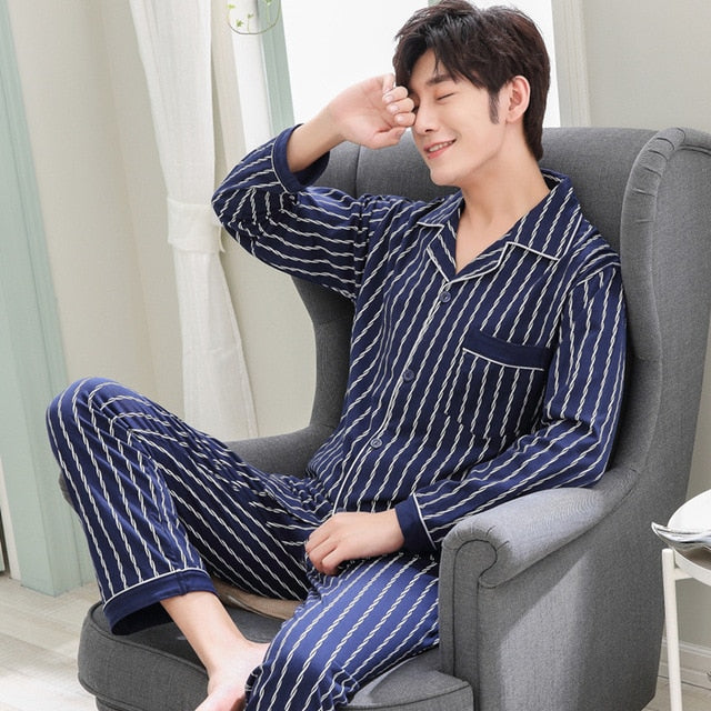 Spring  Autumn Men Sleepwear